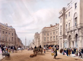 Regent Street, en direction de la colonne du Duc d